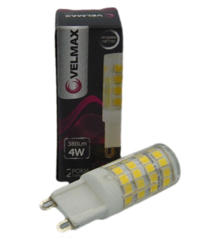 ����� ��������� Velmax LED G9 4W 4500K 380Lm