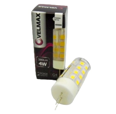 ����� ��������� Velmax LED G4 4W 4500K 380Lm